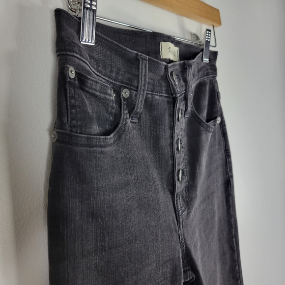 Madewell Cali Demi Boot Button Fly High Waist Cropped Boot Cut Jeans Bellspring - Picture 4 of 15